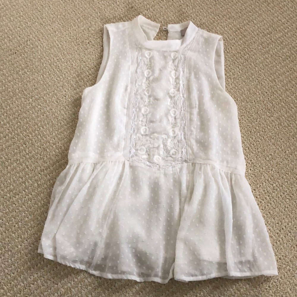 LOFT off-white lace top